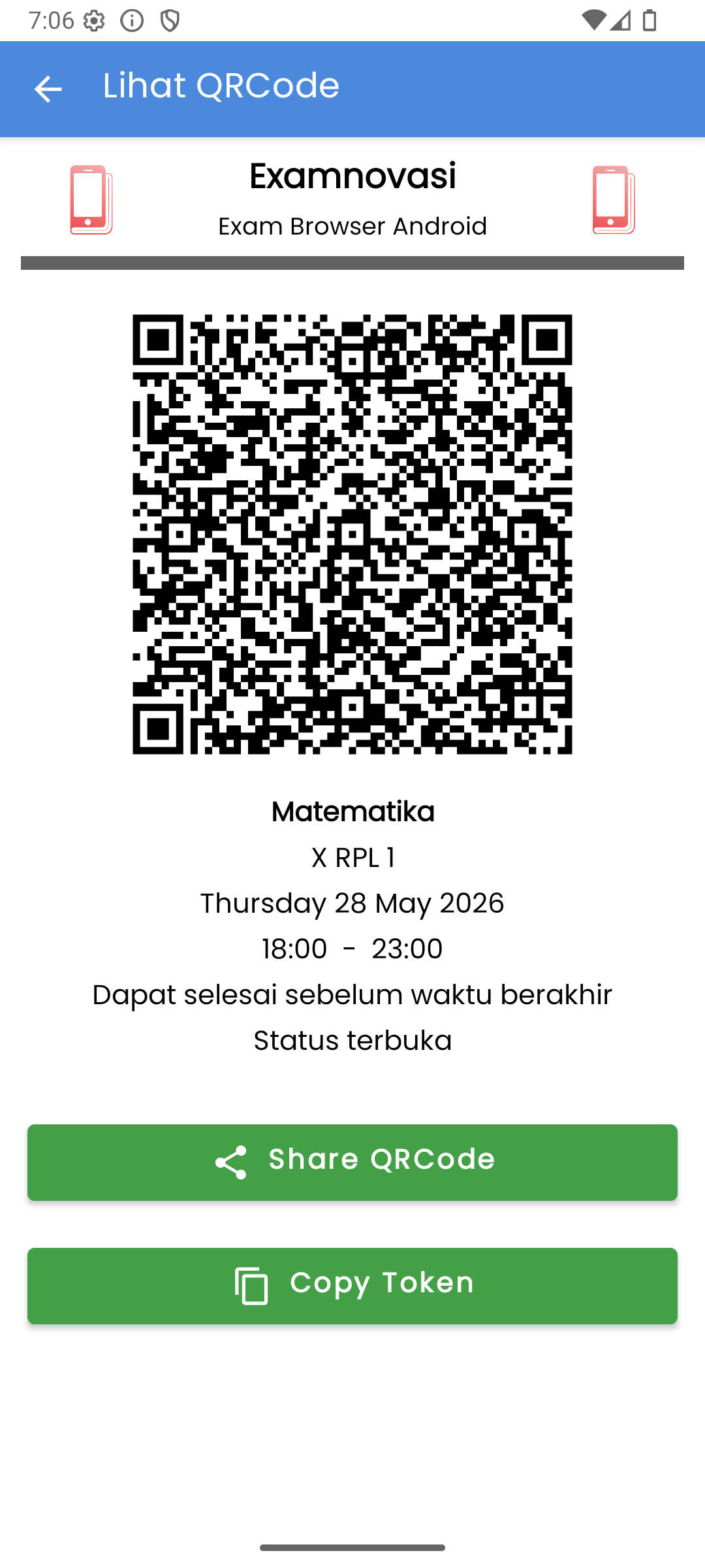 Examnovasi — QR Code Ujian
